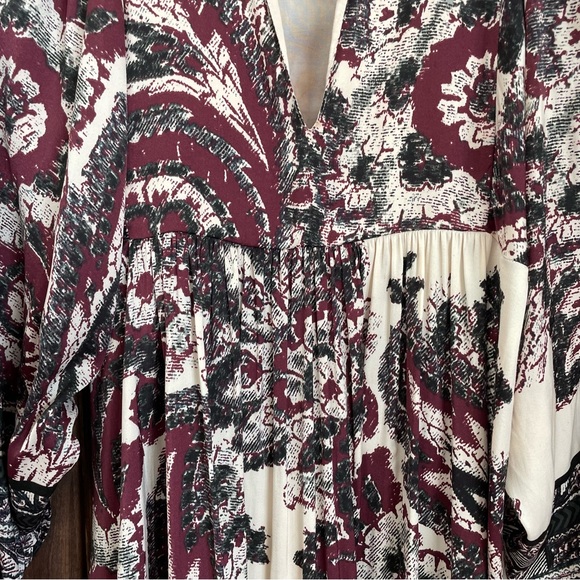 Free People Dress Womens Small Say You Love Me Mini Tunic Floral Boho Dolman - Picture 2 of 10